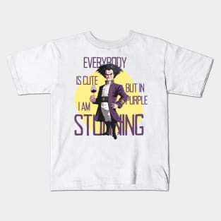 Everybody is cute but in purple I am stunning - B5 Sci-Fi Kids T-Shirt